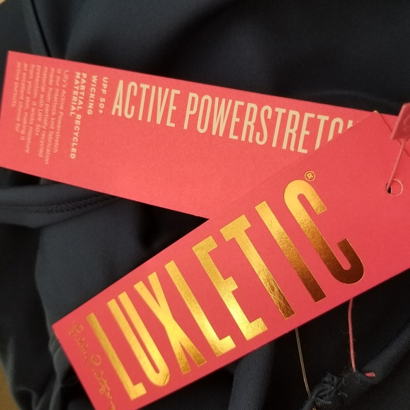 NWT Lilly Pulitzer Luxletic Vanti Bra Tank Top Oyster Bay Navy Size Small UPF 50 - Picture 12 of 14